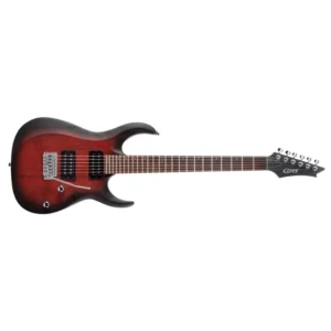 Guitarra eléctrica Cort X100 Open Pore Black Cherry Burst