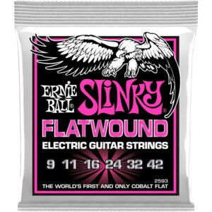 Cuerdas Ernie Ball Super Slinky Cobalt Flatwound para Guitarra Eléctrica 9-42 (P02593)