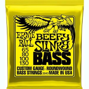 Cuerdas Ernie Ball Beefy Slinky Nickel Wound para Bajo Eléctrico 65-130 (P02840)