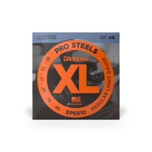 Cuerdas D'Addario XL ProSteels Regular Light para Guitarra Eléctrica 10-46 (EPS510)