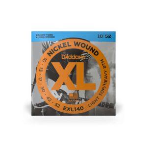 Cuerdas D'Addario XL Nickel Light Top/Heavy Bottom para Guitarra Eléctrica 10-52 (EXL140)