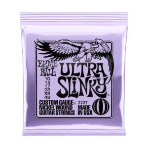 Cuerdas Ernie Ball Ultra Slinky Nickel Wound para Guitarra Eléctrica 10-48 (P02227)
