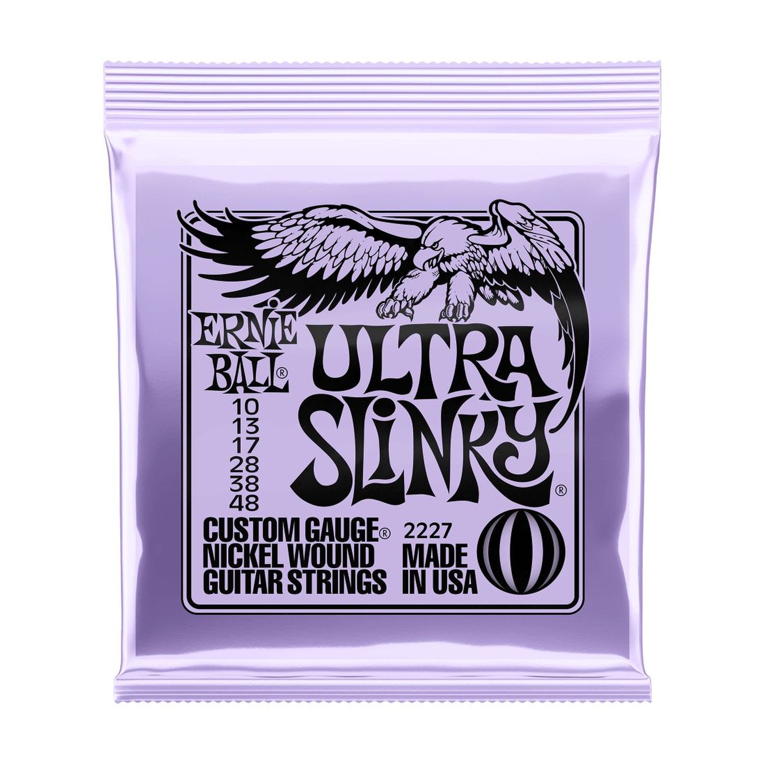 Cuerdas Ernie Ball Ultra Slinky Nickel Wound para Guitarra Eléctrica 10-48 (P02227)
