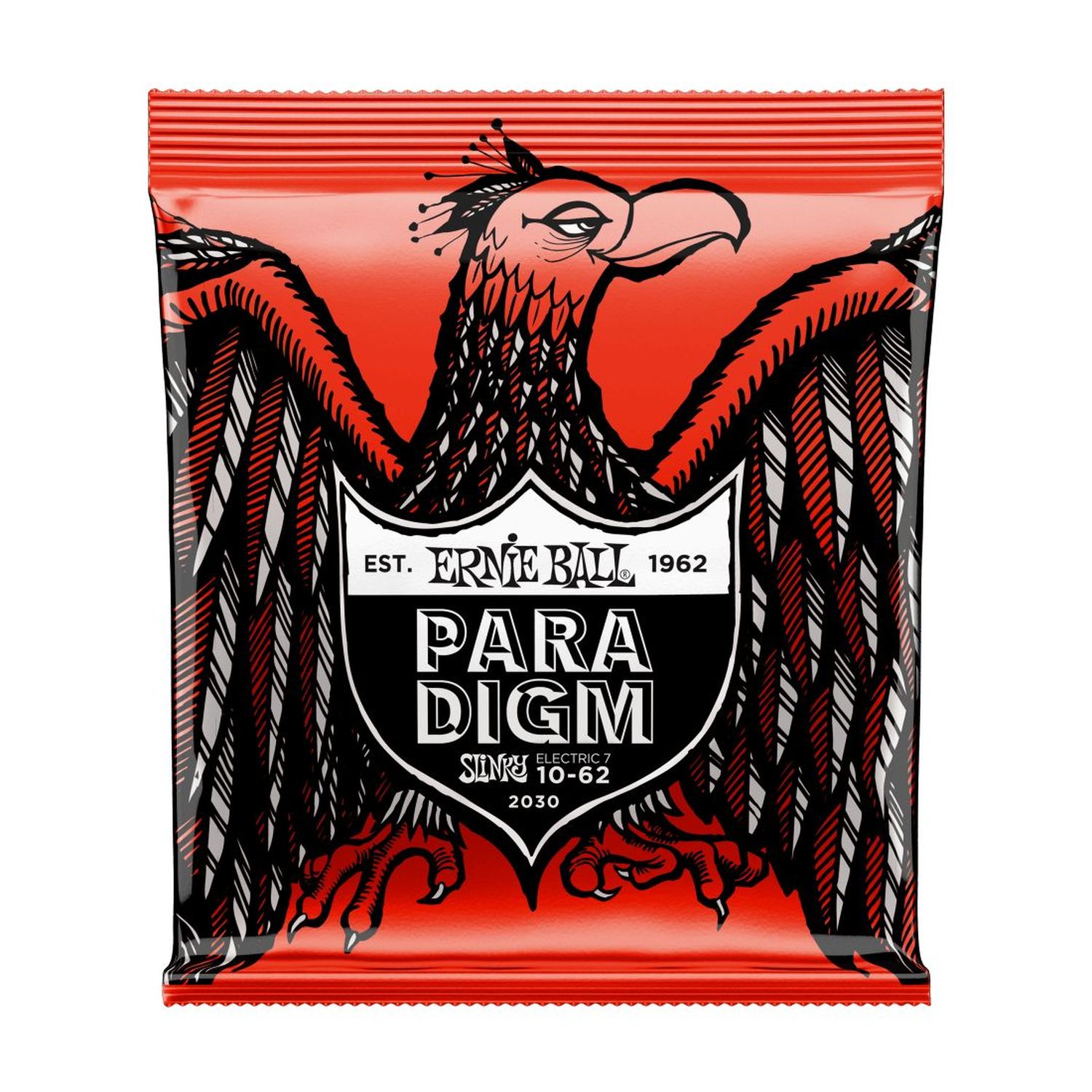 Cuerdas Ernie Ball Skinny Top Heavy Bottom Slinky Paradigm 7-String para Guitarra Eléctrica 10-62 (P02030)