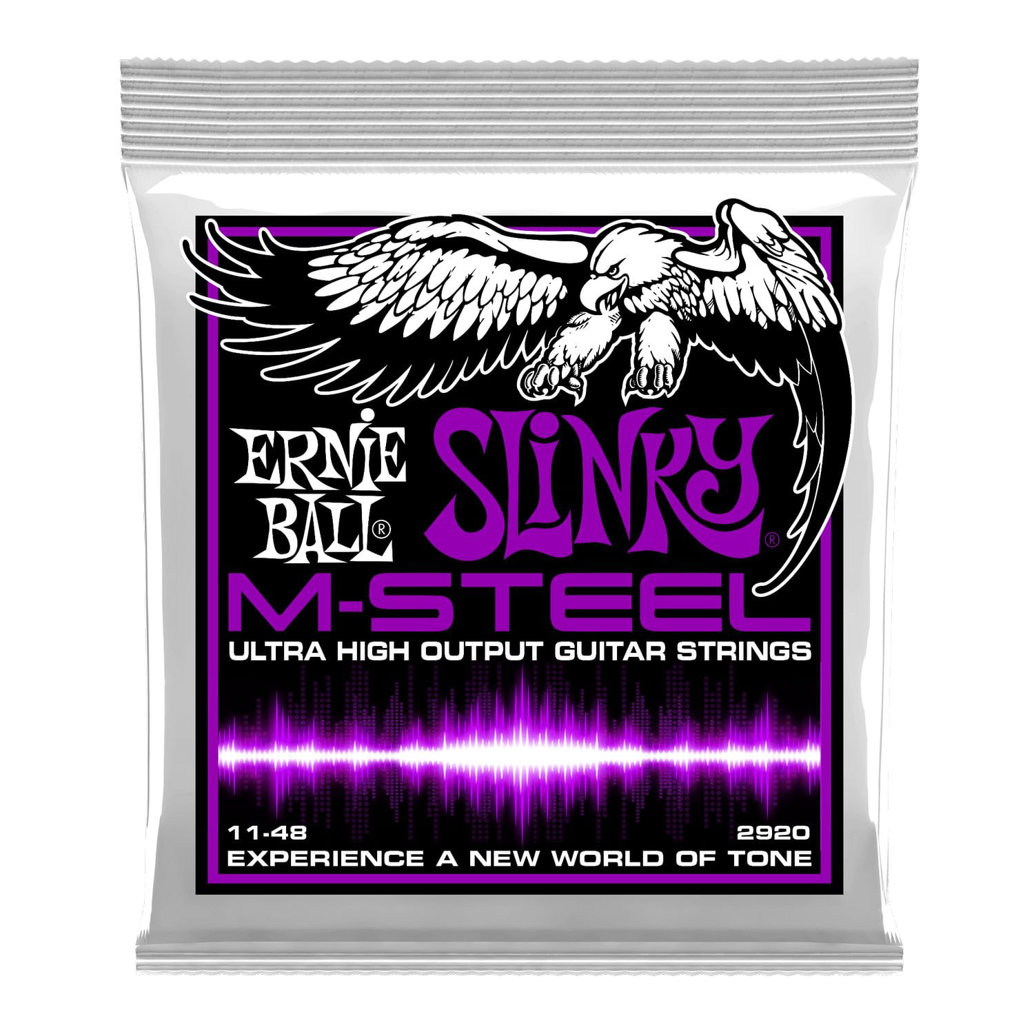 Cuerdas Ernie Ball Power Slinky M-Steel para Guitarra Eléctrica 11-48 (P02920)
