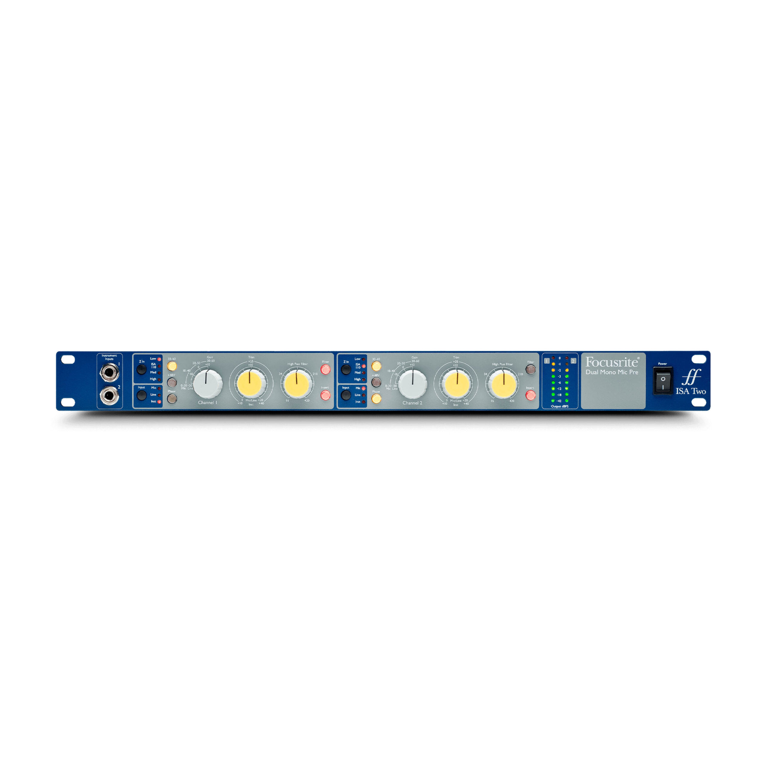 Preamplificador de Micrófono Focusrite ISA TWO INTERFAZ AUDIO 2 CH PREAMP MIC FOCUSRITE