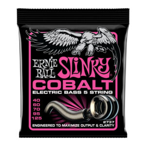 Cuerdas Ernie Ball Super Slinky Cobalt 5-String para Bajo Eléctrico 40-125 (P02737)