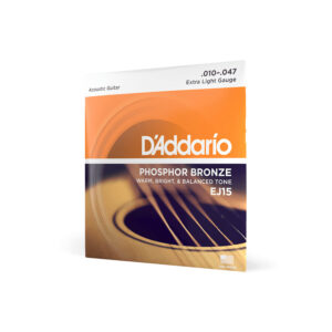 Cuerdas D'Addario Phosphor Bronze Extra Light para Guitarra Acústica 10-47 (EJ15)