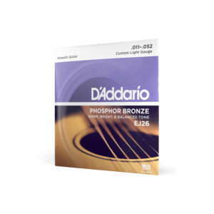 Cuerdas D'Addario Phosphor Bronze Custom Light para Guitarra Acústica 11-52 (EJ26)
