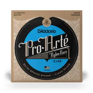 Cuerdas D'Addario Pro-Arté Nylon 80/20 Bronze Hard Tension para Guitarra Clásica (EJ48)