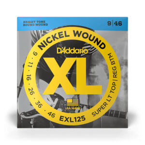 Cuerdas D'Addario XL Nickel Super Light Top/Regular Bottom para Guitarra Eléctrica 09-46 (EXL125)