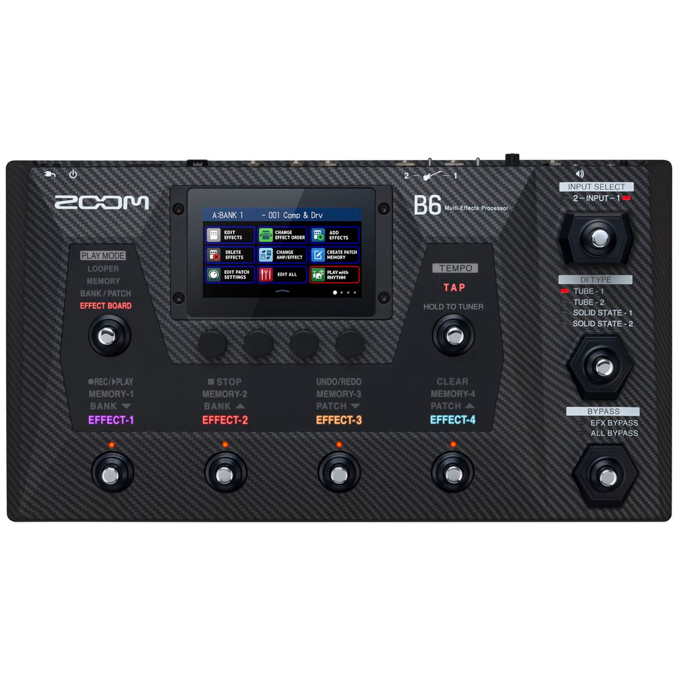 Pedalera Multi FX para Bajo Zoom B6