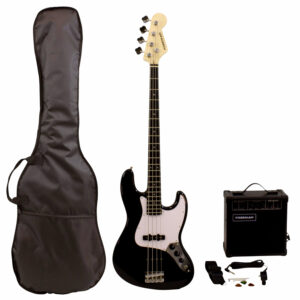Pack Bajo Eléctrico Freeman Rockstarter Black 4 Cuerdas