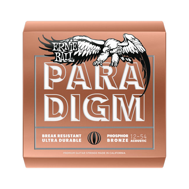 Cuerdas Ernie Ball Paradigm Medium Light Phosphor Bronze para Guitarra Acústica 12-54 (P02076)