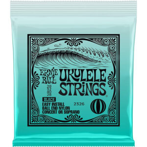Cuerdas Ernie Ball Black Nylon Ball End para Ukelele Soprano y Concierto (P02326)