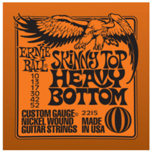 Cuerdas Ernie Ball Skinny Top Heavy Bottom Slinky Nickel Wound para Guitarra Eléctrica 10-52 (P02215)