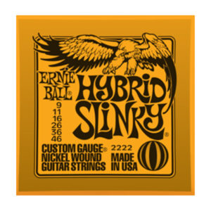 Cuerdas Ernie Ball Hybrid Slinky Nickel Wound para Guitarra Eléctrica 9-46 (P02222)