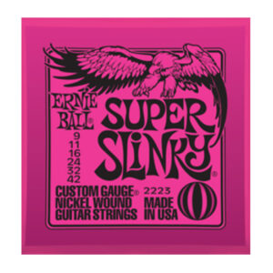 Cuerdas Ernie Ball Super Slinky Nickel Wound para Guitarra Eléctrica 9-42 (P02223)