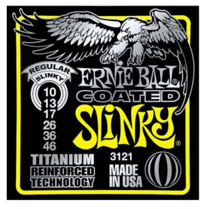 Cuerdas Ernie Ball Regular Slinky Coated Titanium RPS para Guitarra Eléctrica 10-46 (P03121)