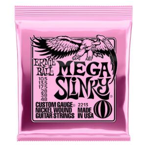 Cuerdas Ernie Ball Mega Slinky Nickel Wound para Guitarra Eléctrica 10.5-48 (P02213)