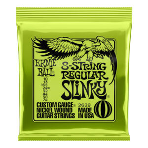 Cuerdas Ernie Ball Regular Slinky Nickel Wound 8-String para Guitarra Eléctrica 10-74 (P02629)