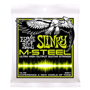 Cuerdas Ernie Ball Regular Slinky M-Steel para Guitarra Eléctrica 10-46 (P02921)