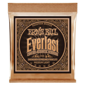 Cuerdas Ernie Ball Everlast Medium Light Coated Phosphor Bronze para Guitarra Acústica 12-54 (P02546)