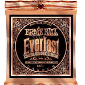 Cuerdas Ernie Ball Everlast Light Coated Phosphor Bronze para Guitarra Acústica 11-52 (P02548)