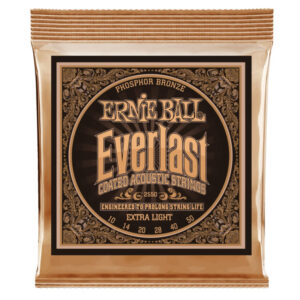 Cuerdas Ernie Ball Everlast Extra Light Coated Phosphor Bronze para Guitarra Acústica 10-50 (P02550)